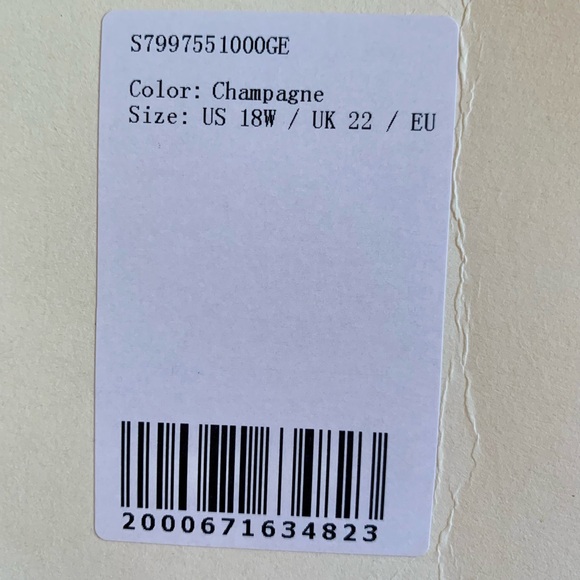 NWT LT LanTing Bride Champagne Sleeveless Scoop Neck Blouse-Lined- Flowy-Size 18 - Picture 4 of 6